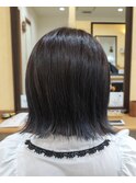 髪質改善トリートメント×ダークアッシュ×ボブ