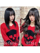 あるじゃんすー 天神店&nbsp;ブラック×シルバー#シールエクステ#ラフウェーブ#韓国#天神