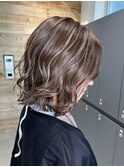 ハイライトカラーシルキーベージュことりベージュミルクティー