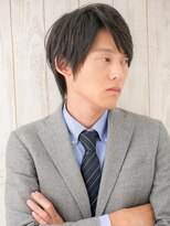 モッズヘアメン 札幌月寒店(mod's hair men) 作り込まない暗髪七三分けナチュラルウルフショートo札幌月寒