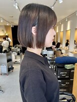 トリート 新浦安店(TREAT)&nbsp;ぱっつんボブ×マロンベージュ