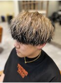 ツートンカラーとパーマ