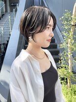 ヌード(NUDE)&nbsp;NUDE 前髪カットシースルーバングハンサムショート ショートボブ