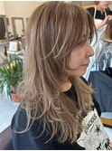 グラデーションレイヤーハイライトベージュ