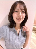 ボブディオリーブベージュ髪質改善縮毛矯正フェイスレイヤー前髪