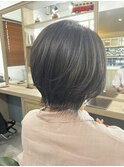 ショートウルフ×アッシュカラー