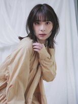 ピークアブー 銀座並木通り(PEEK-A-BOO)&nbsp;フェイスレイヤー前髪あり外ハネロングボブウルフ地毛風カラー