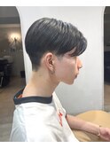 メンズカット/刈り上げ/センターパート