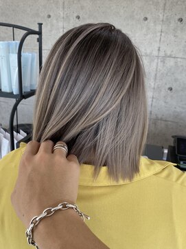 ウル 岡山駅店(ULu.) ハイライトバレイヤージュブリーチダブルカラー岡山髪質改善ULu