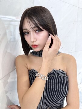 サイン 渋谷(SIGN) タッセルボブレイヤーカットグレージュブリーチ無し