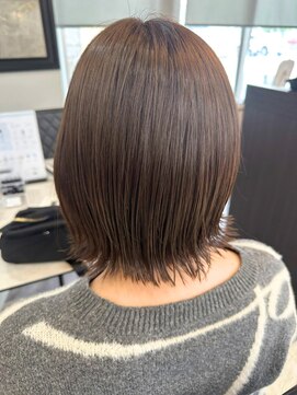クララ バイ マニスオブヘアー(CLALA by Manis of hair) 外ハネボブ/艶カラー/マロンブラウン