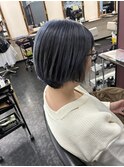 白髪ぼかしブルーバレイヤージュ