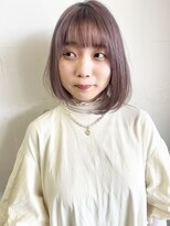 リジェール 鶴舞店 ピンク、ボブ、ブリーチオンカラー