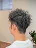 【men's】ハイライト＋髪質改善カラー＋カット＋FLOWDIA MOREトリートメント