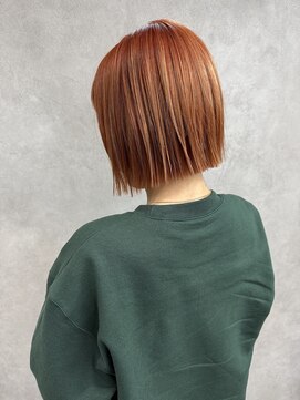 サニー 渋谷(SUNNY) アプリコットオレンジ、ダブルカラー、ケアブリーチ