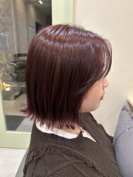 ポルト 元住吉店(Porte) チェリーレッド×外ハネボブ