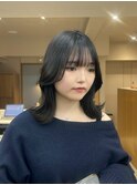 くびれヘア ミディアムヘア ボブレイヤー ミディアムボブ