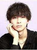 【LIPPS天神】ラウンドマッシュ無造作パーマヘア