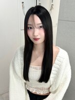 トリッカ 銀座(tricca)&nbsp;韓国風ストレート/黒髪ロング/艶ストレート/シースルーバング