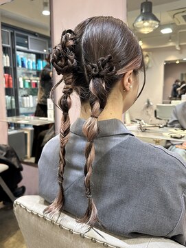 セット(Sete) 編み下ろしツインヘアセット