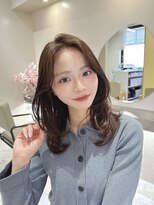 リブランド 銀座(REBRAND)&nbsp;鎖骨下ミディアムレイヤー透明感グレージュ