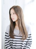 かきあげナチュラルストレートスタイル