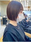 黒髪ボブ前髪×ヘルシースタイル【横浜】