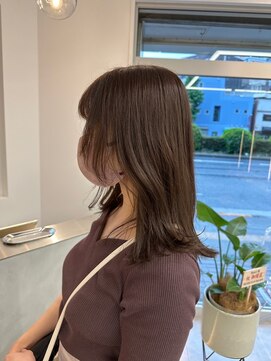 ルネ 北千住(Renee) レイヤーカット_オルチャンヘア_ダークグレージュ_ワンホンヘア