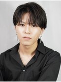 黒髪センターパート
