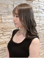 アロマ ヘアー ルーム 新宿店(AROMA hair room)&nbsp;ミルクティーシルキーベージュ透明感グレージュカラー/新宿