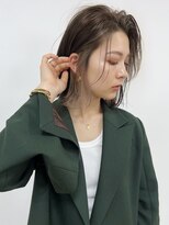 サイン 表参道(SIGN)&nbsp;切りっぱなしボブレイヤーボブインナーカラーベージュカラー