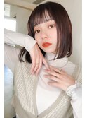 切りっぱなし×ナチュラルパープルブラウン