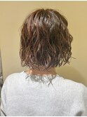 くせ毛風ボブパーマ