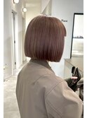 ボブ×ミルクティーベージュ