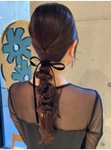 タイト　ゆるふわ　編み下ろし　早朝可能　ヘアセット