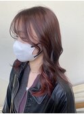 【morio成増/一戸】インナーカラーチェリーレッド