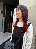 風になびく柔らかさ♪グラデーション×深みピンク
