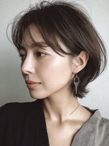 ハーツ(Heart's)&nbsp;白髪ぼかし脱白髪染め似合わせショートボブ40代50代60代