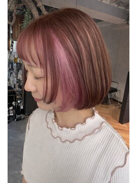 インナーカラーxボブ