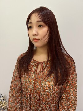 モアバイクリップス 湘南台(moa by clips) お顔まわりカット + レッドブラウン