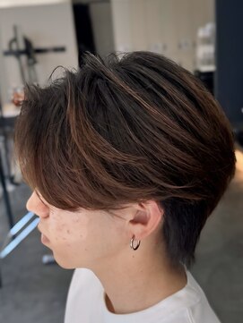 バース 河原町店(BIRTH) 韓国へアカルマパーマワックスなしセンターパート黒髪ウルフ