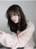 ピンクベージュ/アンブレラカラー/クールショート/前髪/銀座