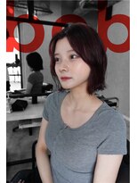 フランチェスカドットボブ(francesca.bob) チェリーレッド×切りっぱなしボブ【田野剛大】