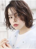こなれほつれウェーブボブ