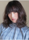 【Lond佐野】黒髪モテセミディウェーブ