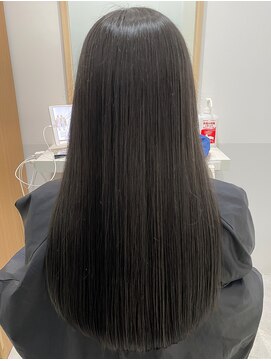 パティオン(PATIONN) グレージュブラックストレートロング人気のおしゃれ黒髪風ツヤ髪