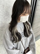アース コアフュールボーテ 伊勢崎(EARTH coiffure beaute) ホワイトグレージュインナーカラーエクステ