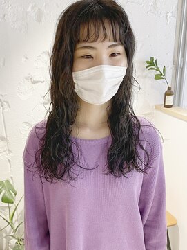 コフィー バイ メルト 吉祥寺(cofy by melt) 【三ツ井】無造作ほつれパーマ コテ巻き風パーマ ブルーブラック