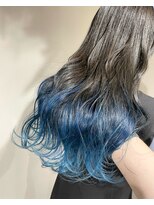 ミオレ(miauler)&nbsp;グラデーションカラー　ブルー　ロング