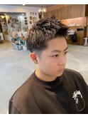 爽やかアップバングショート